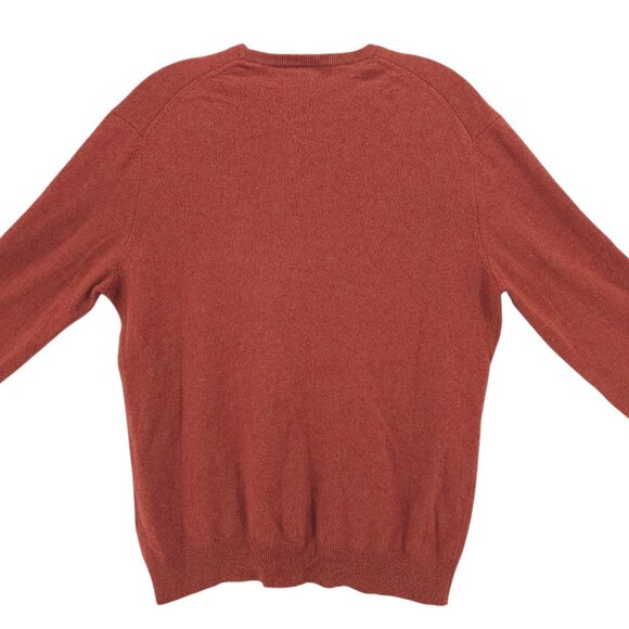 PROPER CLOTH 100% Cashmere Sweater Crewneck Orange Rush Marled Size MEDIUM - Picture 4 of 8